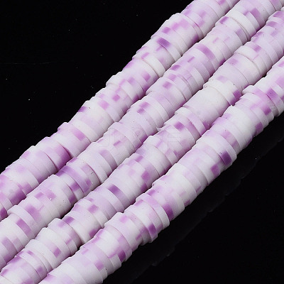 Handmade Polymer Clay Beads Strands CLAY-R089-6mm-170-1