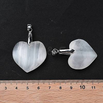 Natural Selenite Pendants G-M091-01B-1