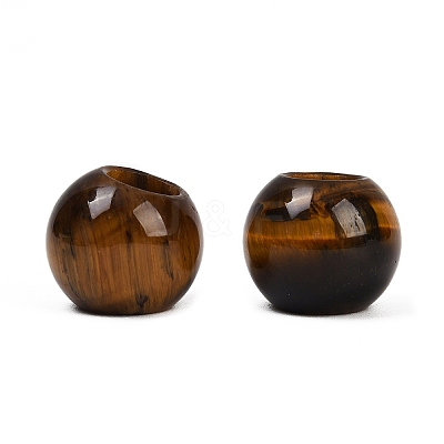 Natural Tiger Eye European Beads G-R488-01J-1