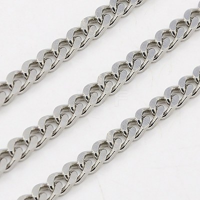 Tarnish Resistant 304 Stainless Steel Twist Chains CHS-K001-19-3mm-1