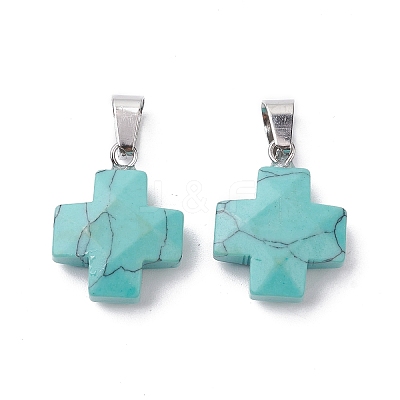 Synthetic Turquoise Pendants X-G-K359-02P-02-1