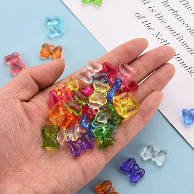 Transparent Acrylic Pendants TACR-T024-02BA-1
