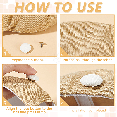 2 colors 20 sets Cloth Covered Alloy Buttons BUTT-PH0001-39-1