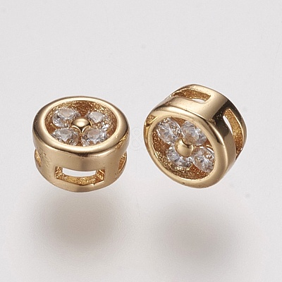 Brass Micro Pave Grade AAA Cubic Zirconia Pendants ZIRC-G086-09G-NR-1
