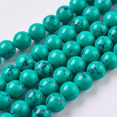 Synthetic Turquoise Beads Strands TURQ-P028-03-8mm-1