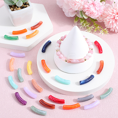 100Pcs Imitation Gemstone Acrylic Beads OACR-SP0001-05E-1