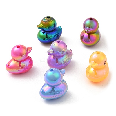 UV Plating Opaque Acrylic Beads SACR-L005-14-1