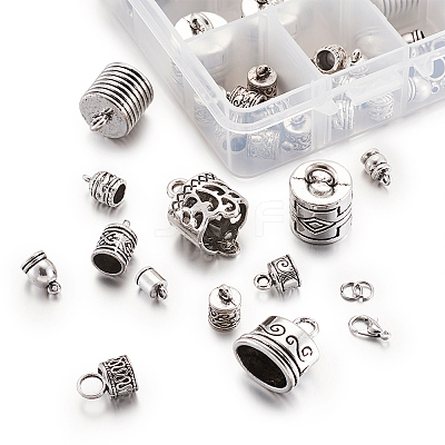 Tibetan Style Alloy Cord Ends TIBE-TA0001-16AS-1