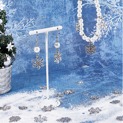 36Pcs 3 Style Alloy Pendants. Snowflake Charm FIND-SC0004-64-1