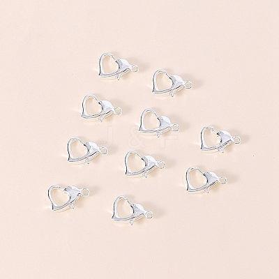 Heart Alloy Lobster Claw Clasps PW-WG6D1EF-04-1