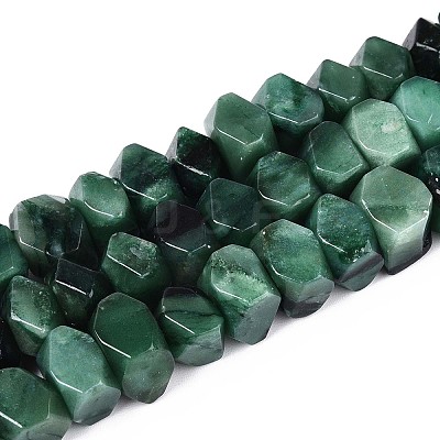 Natural Fuchsite Beads Strands G-D091-A27-1