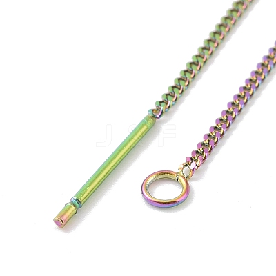 Ion Plating(IP) 304 Stainless Steel Stud Earring Finding STAS-E161-07RC-1