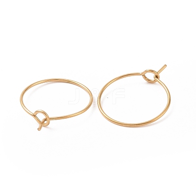 Ion Plating(IP) 316L Surgical Stainless Steel Hoop Earring Findings STAS-D164-05G-1