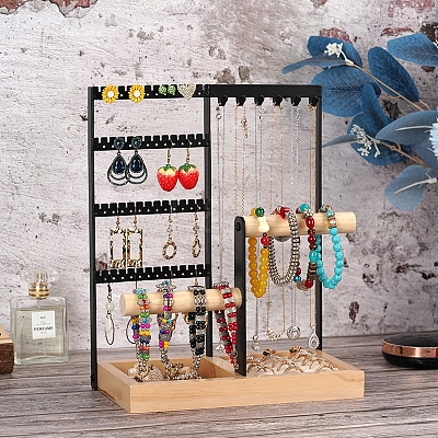 Multi Levels Rectangle Iron Earring Display Stands PAAG-PW0012-45-1