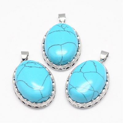 Synthetic Turquoise Pendants G-D851-04-1