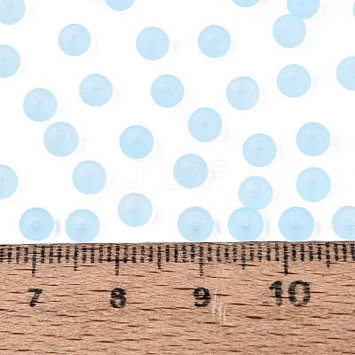 FGB Frosted Transparent Glass Seed Beads SEED-N013-02A-11-1