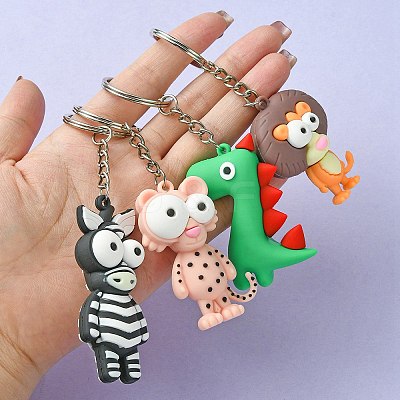 PVC Plastic Pendant Keychain KEYC-YW0001-14-1