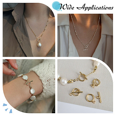 10Bags Brass Toggle Clasps KK-ME0002-40-1