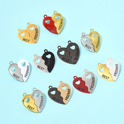 10 Sets Spray Painted Alloy Split Pendants FIND-FS0004-20-1
