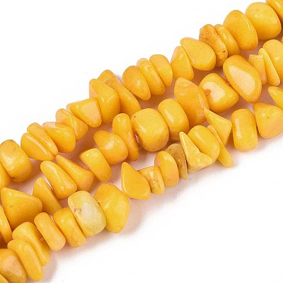 Dyed Natural Yellow Jade Beads Strands G-ZX005-13E-1