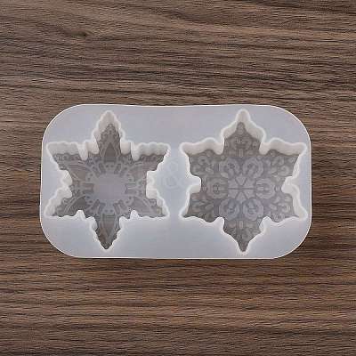 Christmas Theme DIY Snowflake Shape Silicone Candle Molds SIMO-P010-B02-1