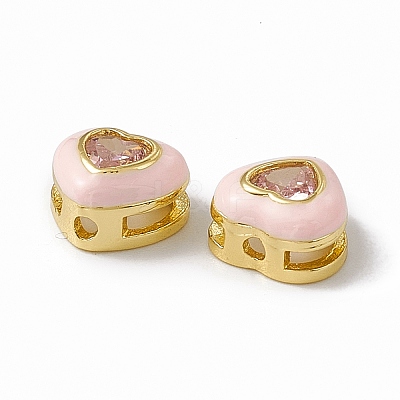 Rack Plating Brass Cubic Zirconia Beads KK-C007-16G-04-1