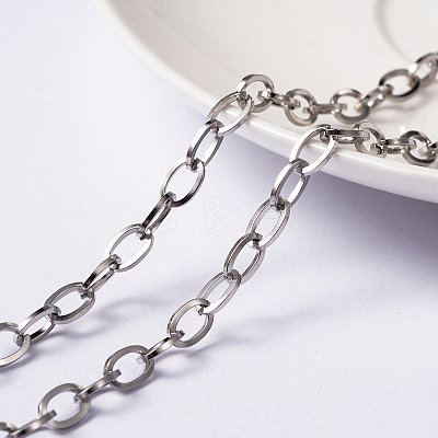 Tarnish Resistant 304 Stainless Steel Cable Chains CHS-H007-32P-1