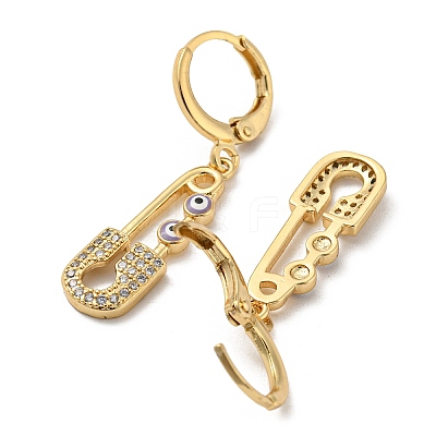 Golden Brass Dangle Leverback Earrings EJEW-L269-016G-07-1