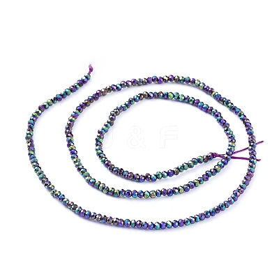 Electroplate Glass Beads Strands EGLA-F149-FP-06-1