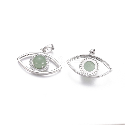 Natural Green Aventurine Pendants G-L512-H09-1