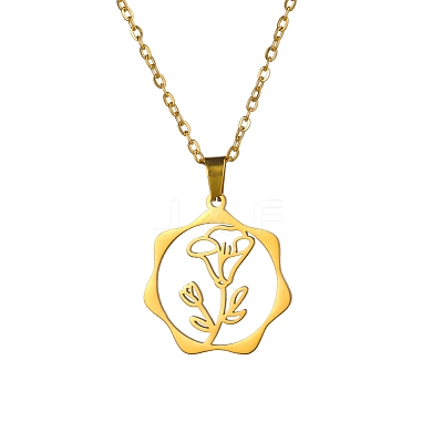 304 Stainless Steel Pendant Necklace PW-WG26640-06-1