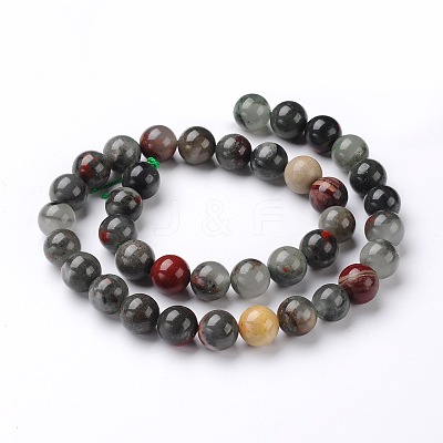 Natural African Bloodstone Beads Strands G-L383-06-10mm-1