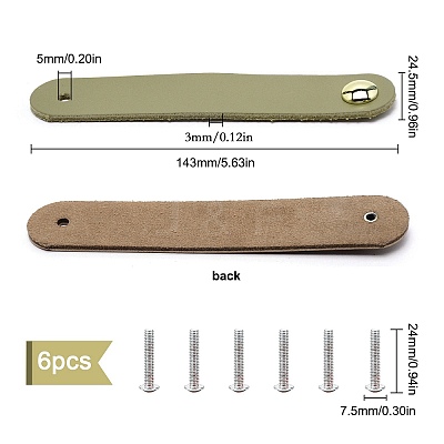 Leather Handle DIY-WH0182-19D-1