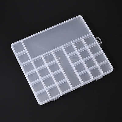 Transparent Plastic Bead Containers CON-YW0001-17-1