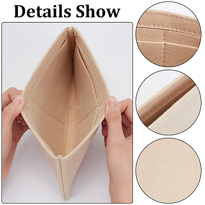 4Pcs 4 Colors Felt Purse Organizer Insert FIND-WR0007-37-1