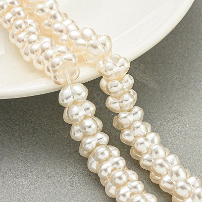 Transparent Spray Painted Glass Beads Strands GLAA-P066-01C-1