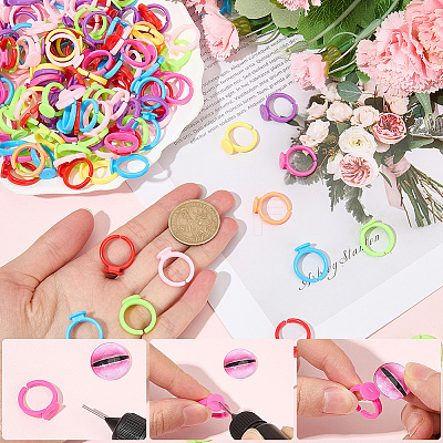 200Pcs Acrylic Open Cuff Ring Components SACR-SC0001-27-1