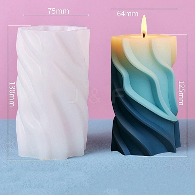 Wavy Pillar DIY Silicone Candle Molds PW-WG74984-06-1