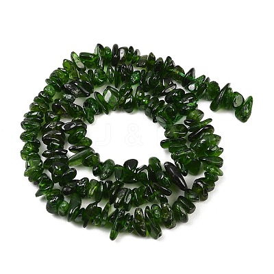Natural Green Diopside Beads Strands G-P615-B01-01-1