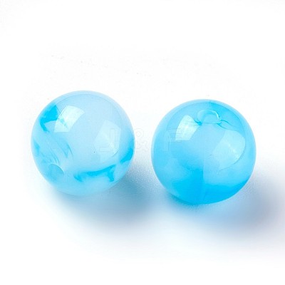 Acrylic Imitation Jade Beads LS-MACR-E025-25C-8mm-1
