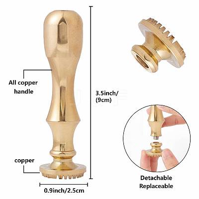 Brass Clay Seal Stamp Set DIY-WH0576-003-1