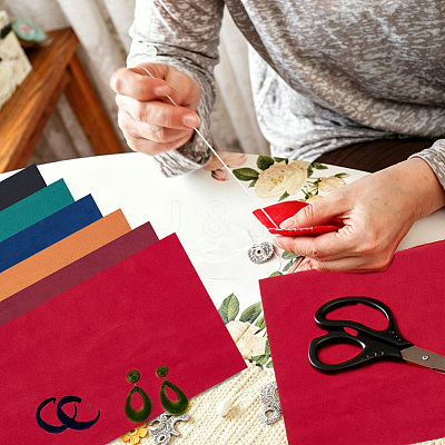 12Sheets 6 Colors Jewelry Flocking Cloth DIY-CY0004-14A-1