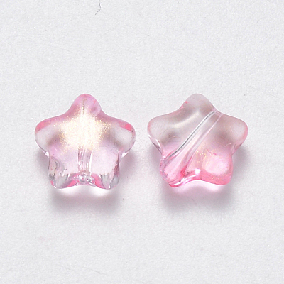 Spray Painted Glass Beads X-GLAA-R211-04-E01-1