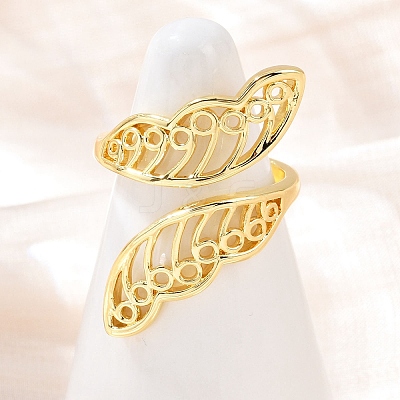 Brass Adjustable Cuff Rings RJEW-C139-16A-G-1