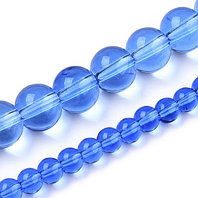 Transparent Glass Beads Strands GLAA-T032-T6mm-04-A-1