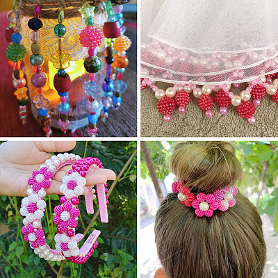 50Pcs 5 Colors Rubberized Style Acrylic Beads SACR-TA0001-32-1
