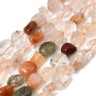 Natural Rainbow Rutilated Quartz Beads Strands GG-CBAC13F-A02-01-1