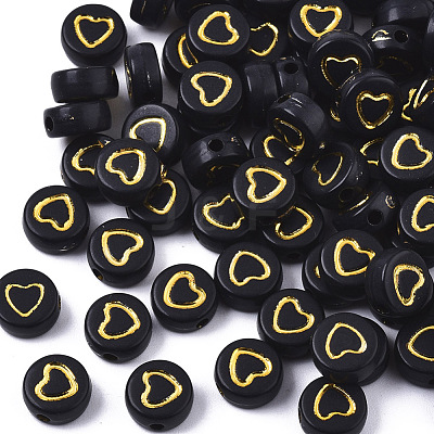 Opaque Acrylic Beads X-PACR-N006-004-1