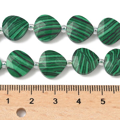 Synthetic Malachite Beads Strands G-D316-A11-1