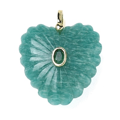 Natural Amazonite Carved Pendants G-C276-01G-12-1